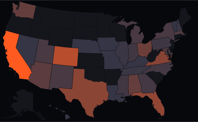 New jobs by US state